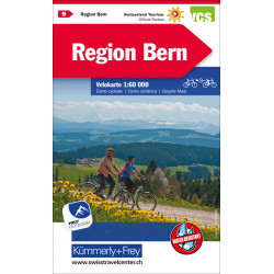 Carte routière de la Suisse à vélo "Bern région"