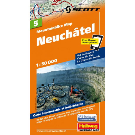 Carte VTT en Suisse N°5 "Neuchâtel "